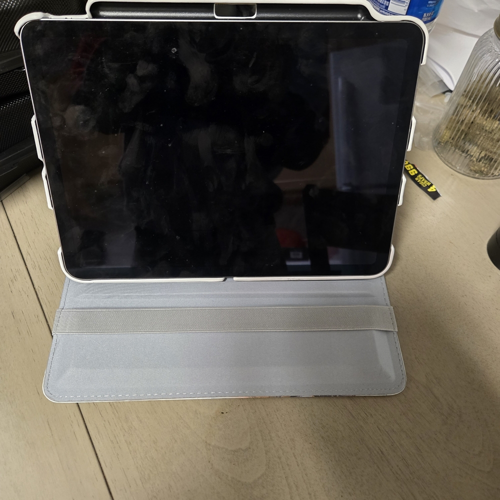 Apple Tablet with Gray Case